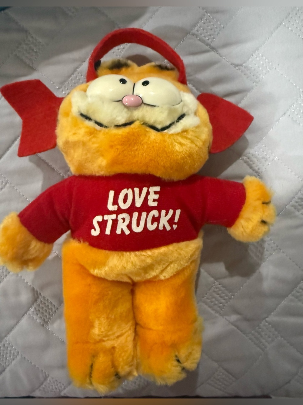 VINTAGE Dakin GARFIELD  "LOVE STRUCK" 8" WINDOW CLING Plush STUFFED ANIMAL 1981